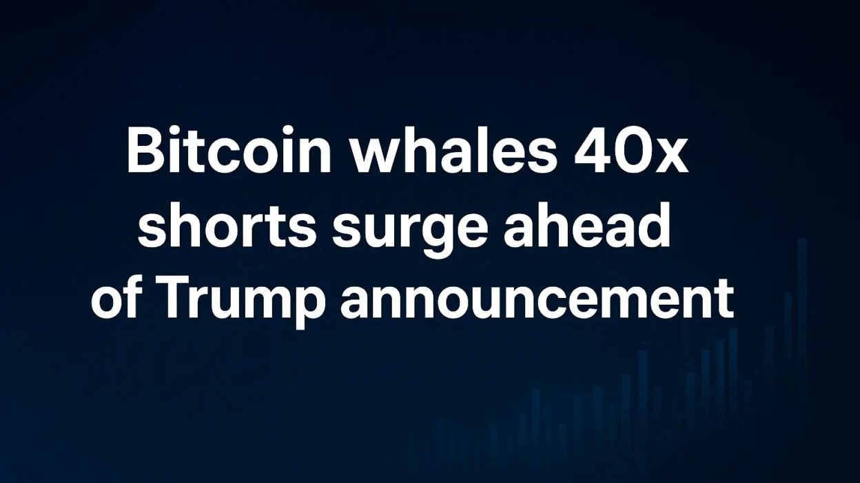 Bitcoin whales 40x shorts